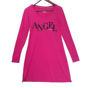 Victoria's Secret Sparkle Sequin Angel Sleep Nightgown Sz S Hot Pink‎ Barbie